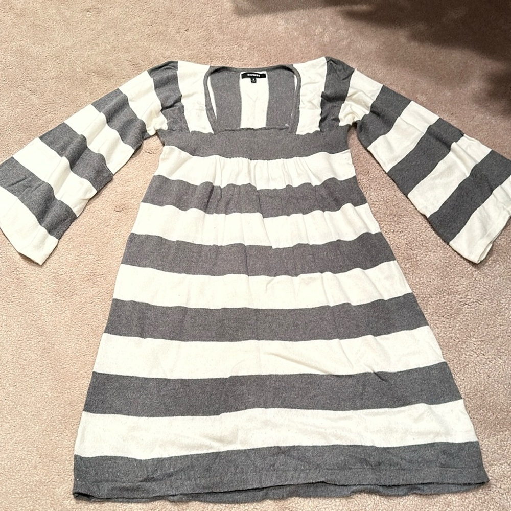Express wide sleeve long shirt/dress top